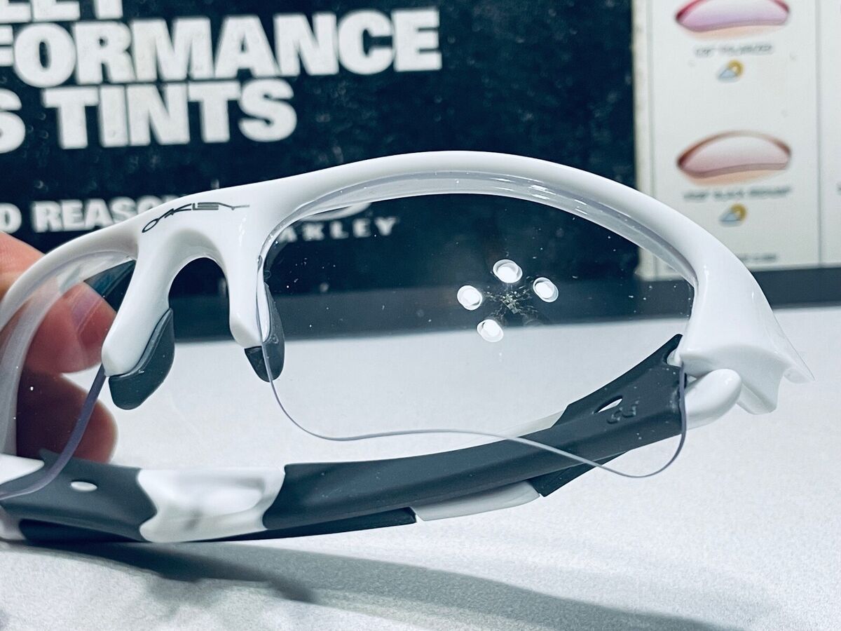 Oakley Flak Jacket 1.0 XLJ Polished White frame w/ Clear Oakley Flak Jacket 1.0 XLJ Polished White frame w/ Clear