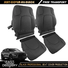 For 05-19 Nissan Frontier Driver Passenger Bottom Top Cloth Seat Cover dark grey