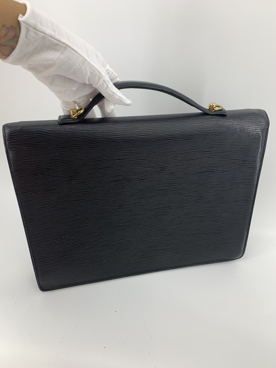 Louis Vuitton Black Epi Monceau Serviette Metis Briefcase Work