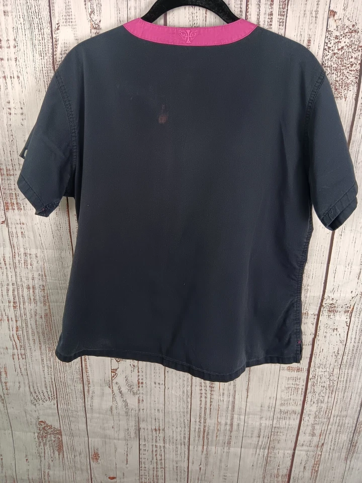 Blusa Médica Med Couture Táctil Cuello en V Azul Estaño 2 Bolsillos Delanteros Foto 2 de 4