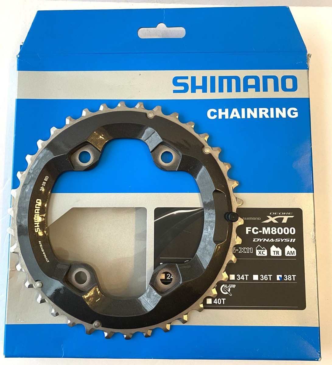 new Shimano FC-M8000-2 XT Asym Chainrings 96 x 38t, BD Outer (For