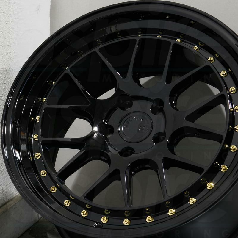 18x9.5 +22 Gloss Black 5x114.3 Wheels Aodhan DS06 Rims 18 Inch Set 4 | eBay