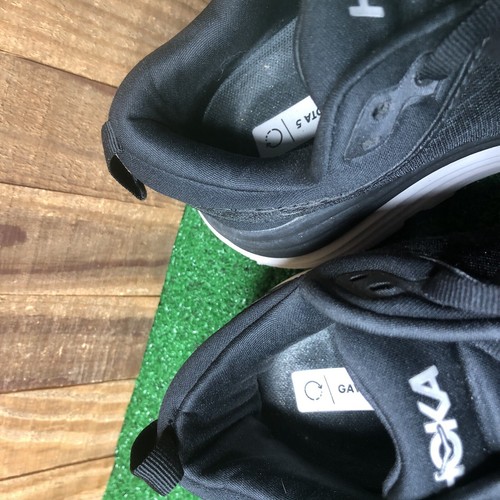 Hoka One One Womens Sz 7 B Gaviota 5 Black White Shoes Sneakers Reflective - Picture 7 of 12