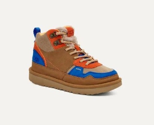 UGG Highland Hi Heritage Kids Hi-Top Sneakers Brown Suede Ankle Boots Size 2 - Picture 12 of 12