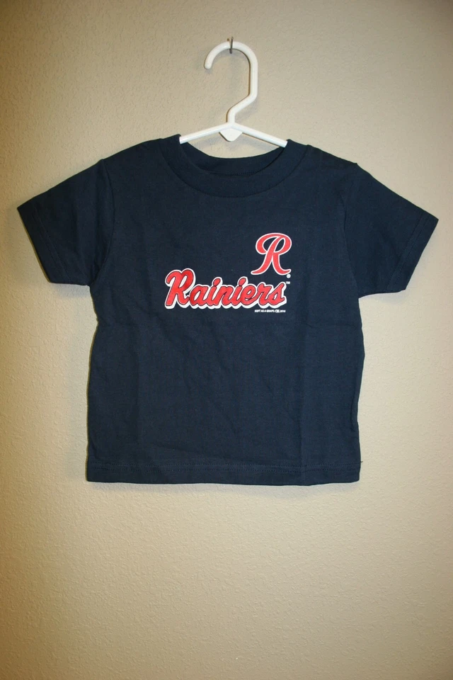 NUEVA CAMISETA DE BÉISBOL TACOMA RAINIERS MiLB AAA LIGAS MENORES 2T Niño Pequeño Azul Foto 2 de 3