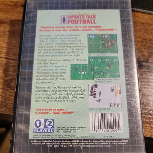 Fútbol americano Joe Montana II Sports Talk (Sega Genesis, 1991) - Imagen 4 de 4