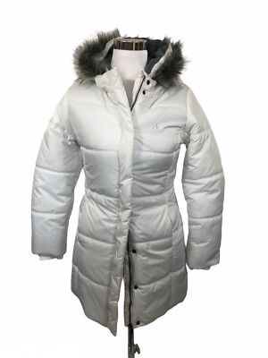 calvin klein coat white