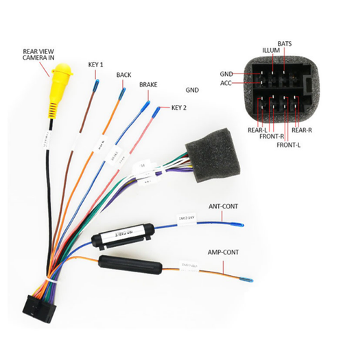 20Pin Car Stereo ISO Wiring Harness Connector Rearview Camera Adapter Plug Play - Picture 6 of 9