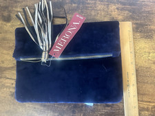 Merona clutch navy VELVET TASSEL 2014 NEW w/TAG