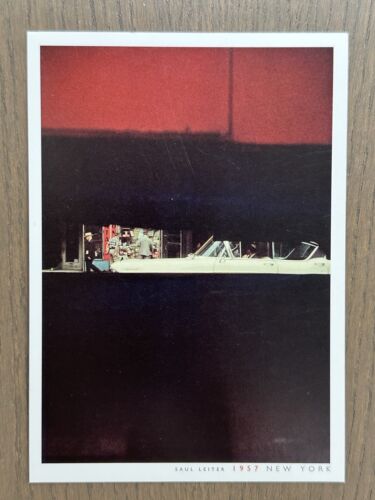SELTEN! SIGNIERT! Saul Leiter - Durch Bretter, New York 1957, Postkarte, Autogramm! - Bild 1 von 3