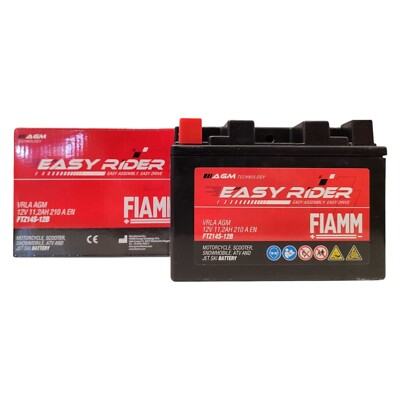 Batteria Fiamm FTZ14S-12B Easy Rider – 11AH, 210A, AGM, Senza Manutenzione, Già Carica Per Moto E Scooter