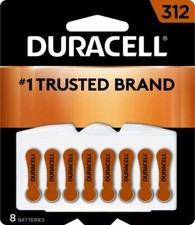 Duracell 312 Zinc Air Hearing Aid Batteries - 8 Count