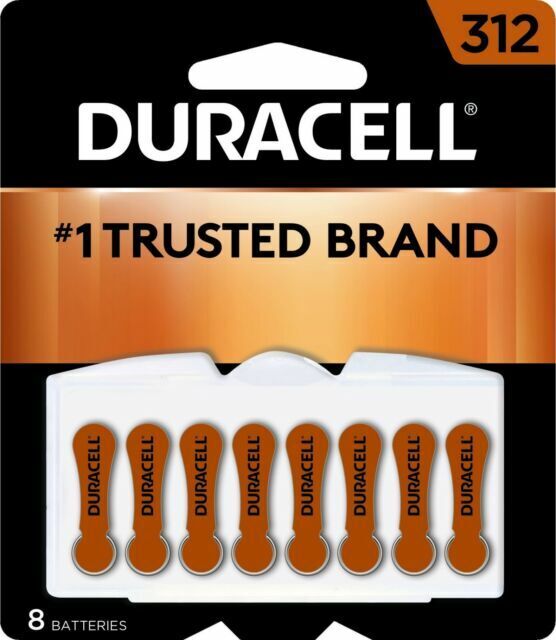 Duracell 312 Zinc Air Hearing Aid Batteries - 8 Count for sale online | eBay