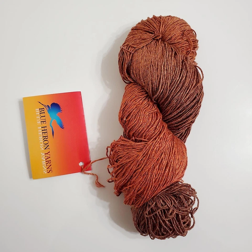 Синяя цапля пряжа вискоза металлический тыквенный пирог 550 ярдов 8,2 унц ручная роспись - Изображение 2 из 4