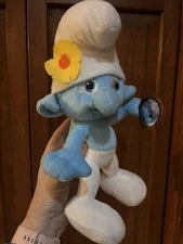 Kelly Toys The Smurfs Vanity Plush Peyo 2013 Smurf Girl Flower Mirror Smurfette