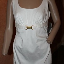 DONNA RICCO IVORY WHITE EMPIRE WAIST DRESS SIZE 4