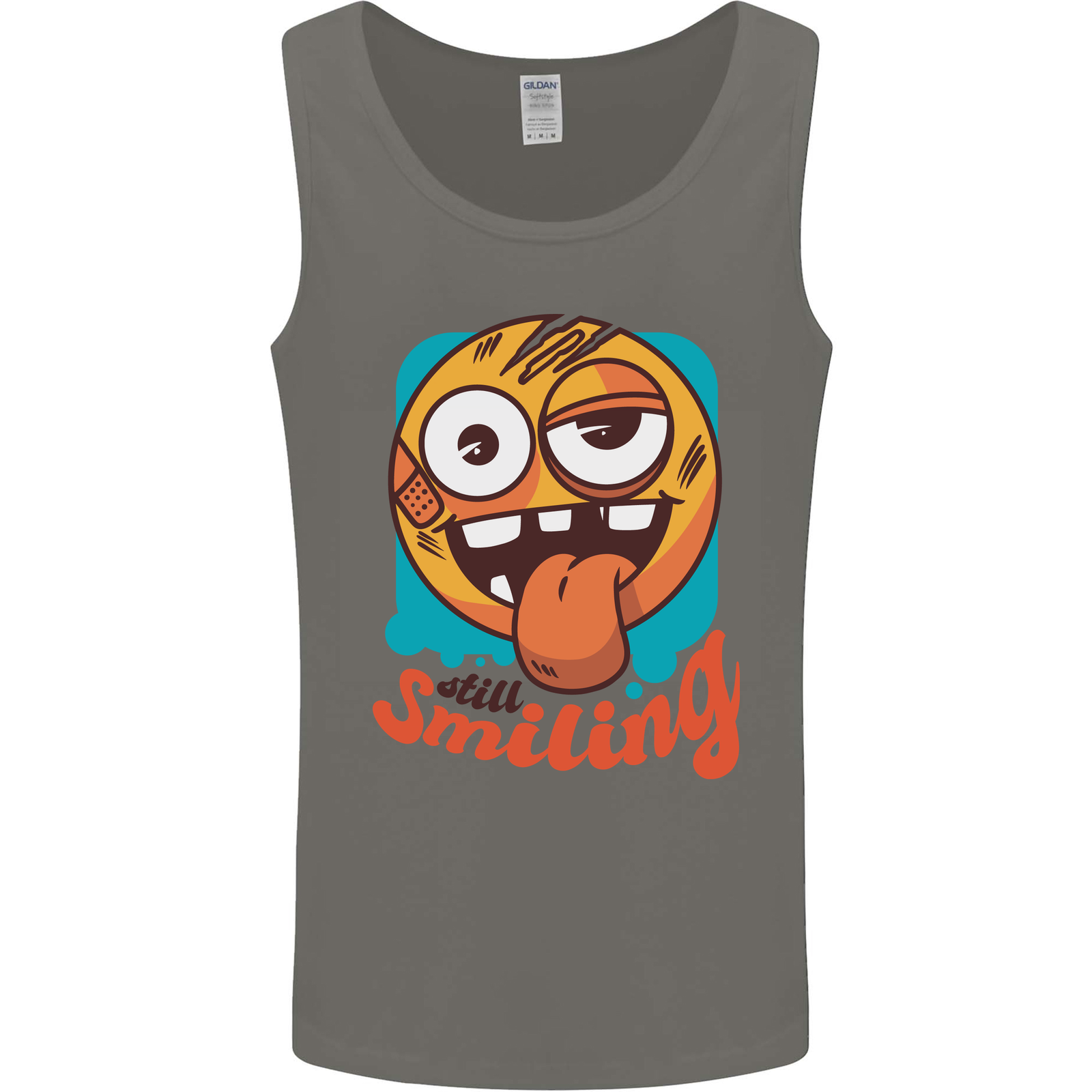 Still Smiling Funny Exhausted Tired Mens Vest Tank Top