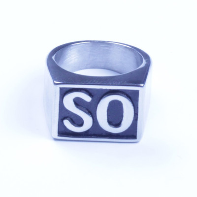 Vendedor de EE para Hombre de Acero Inoxidable FA Inicial Letra BIKER Anillo Tamaño 8-14 SR178 UU