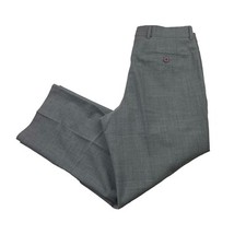 Valentino Men’s Wool Blend Flat Front Dress Pants Gray • 36x28