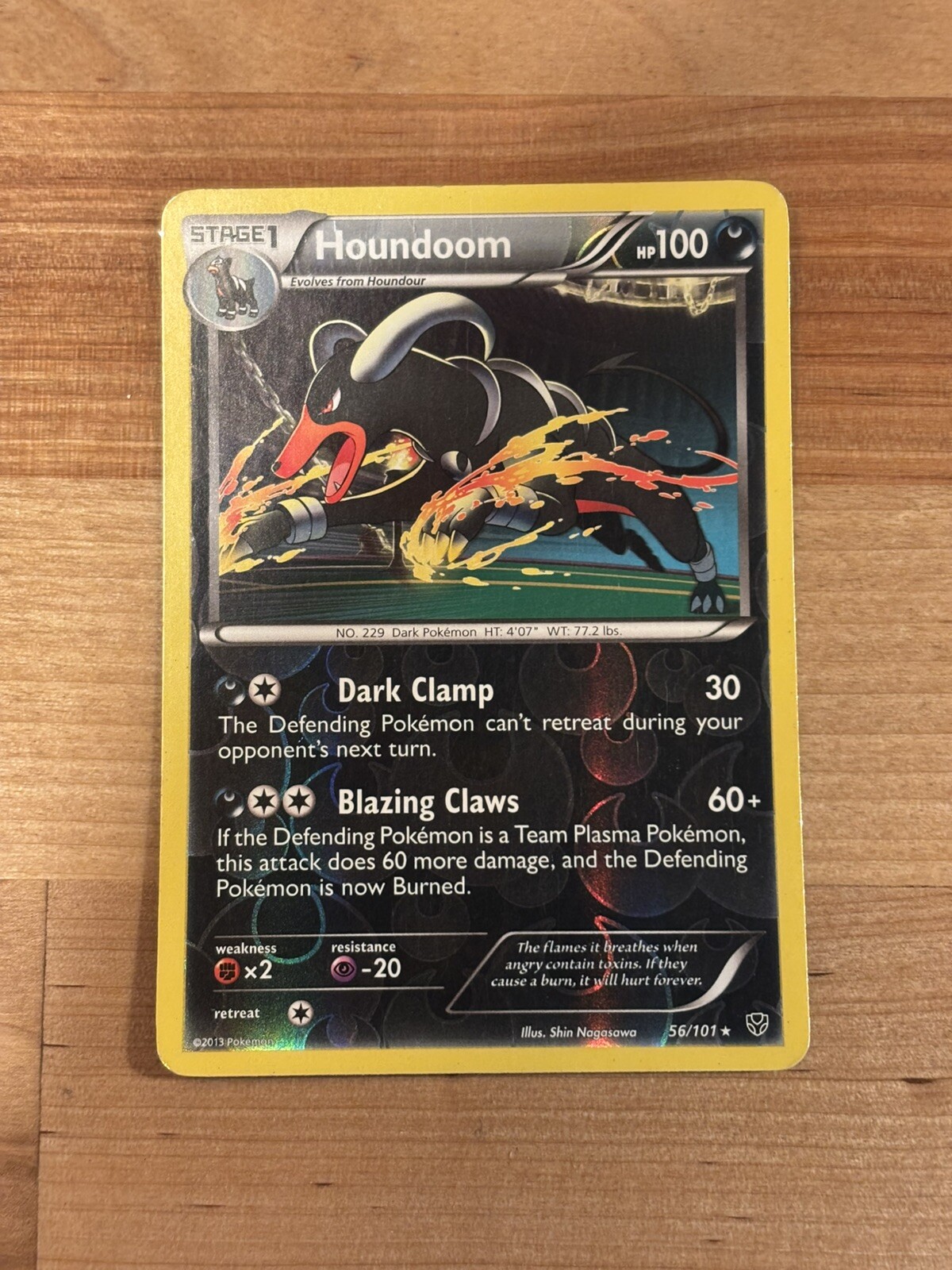 LP Houndoom 56/101 Reverse Holo Rare Plasma Blast Lightly Played