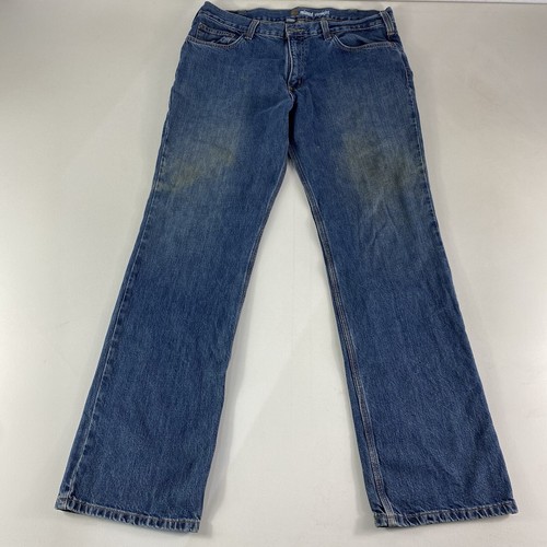 Carhartt Jeans Mens 36/34 Relaxed Fit Blue Denim Pants Straight Leg B320 WTB - Picture 2 of 9