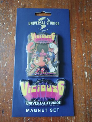 Universal Studios Despicable Me Vicious 6 Logo Layered 3D Magnet Set New Minions
