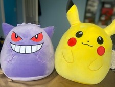 Pikachu and Gengar Squishmallow Pokemon 10 inch 2-pack