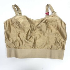 Abergele/Kaye Larcky Wire-Free Long Version Minimizer Shaper Bra 36DD Nude New