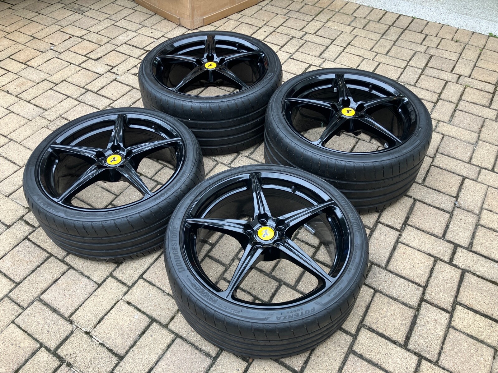 Ferrari 458 OEM 20” Forged Wheel Set in Gloss Black