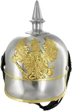 Deutsch Preußischer Stahl & Messing Pickelhaube Helm mit FR Abzeichen Militär