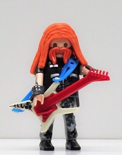 HEAVY METAL GITARRIST A PLAYMOBIL zu Musiker Rock Sänger E - Gitarre Custom RAR