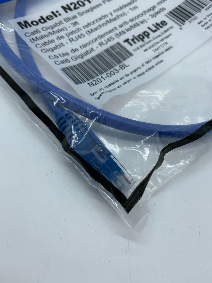 NEW Lot of 64 Tripp Lite N201-003-BL Cat6 Patch Cable 3Ft FREE SHIPPING! - Image 4 of 4