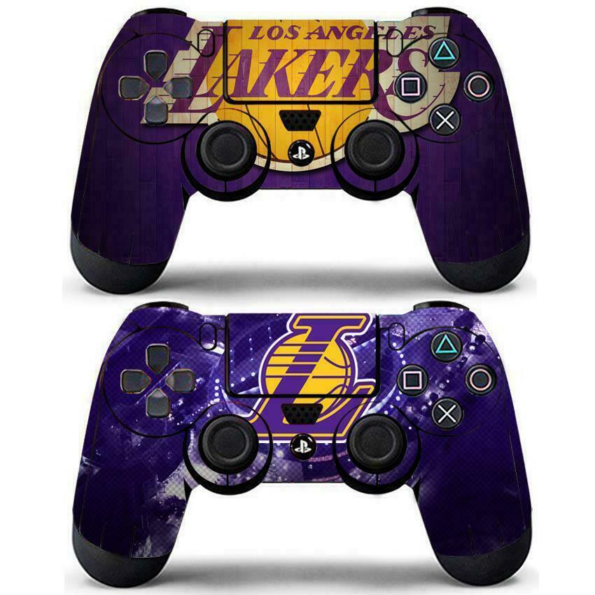 2 Pack PS4 Controller Dualshock Warp Skin Stickers Decal Los Angeles LA Lakers