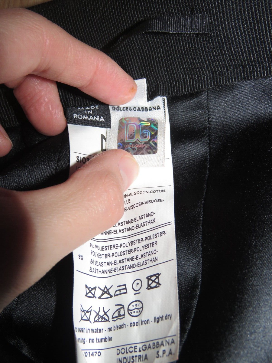 Dolce Gabbana D&G Black Pencil Skirt Silver Zipper Size 40 RN