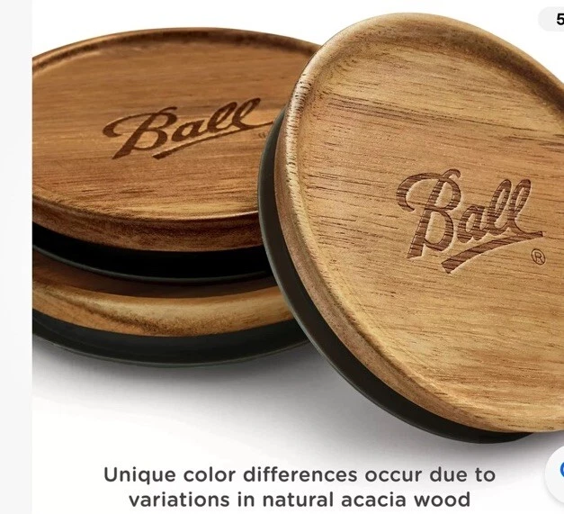 Tarro de madera tapas de almacenamiento sin BPA 5 quilates herméticas apilables para alimentos secos regular M Foto 3 de 4