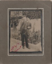OTTOMAN VINTAGE CABIN PHOTOGRAPH - MAN WITH FEYZ - OTTOMAN SIGNED