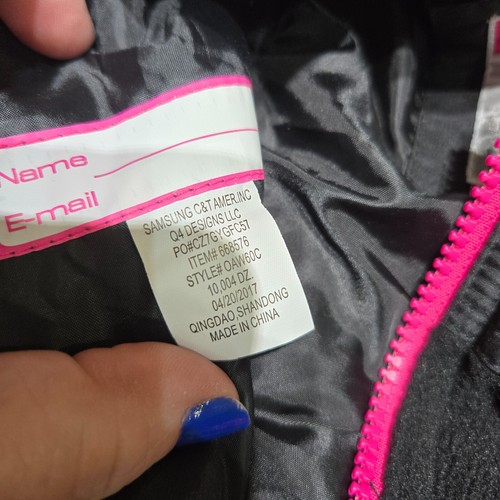 NWOT GIRLS SIZE 5 BLACK/PINK 32 DEGREES WATERPROOF BIB OVERALL SNOW PANTS - Picture 6 of 6