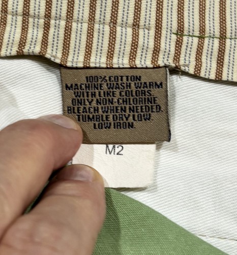 Bills Khakis Mens 38x31 Made in USA Casual Flat Front Pants with Cuffs Green - Picture 7 of 13