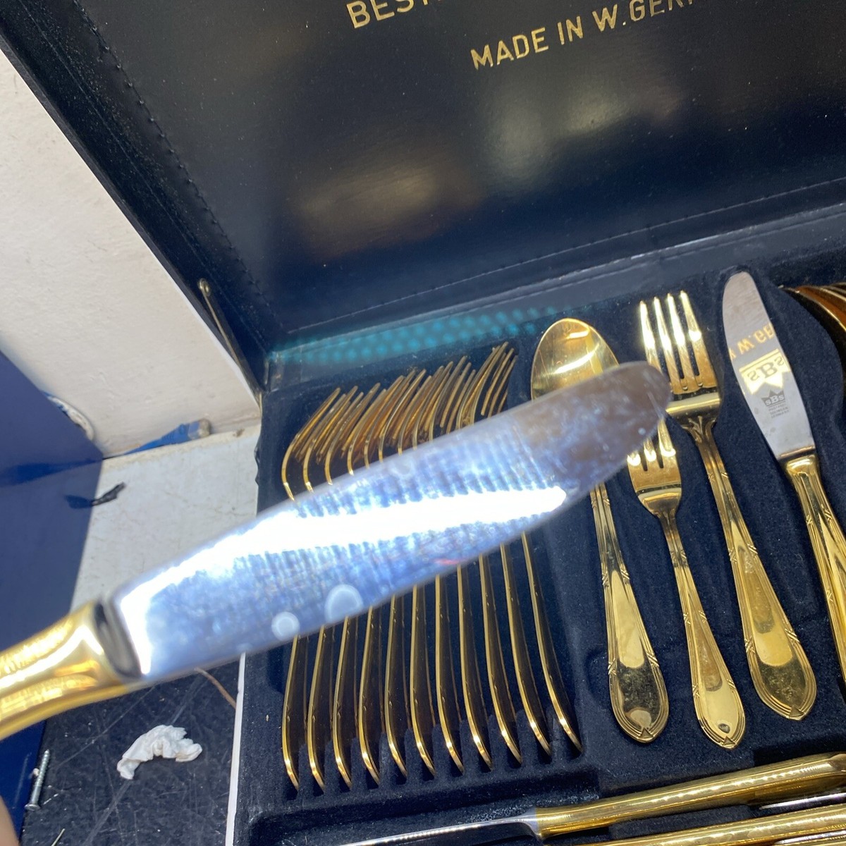 Vintage Bestecke Solingen 70 Piece Gold Plated 23/24K / 18/10