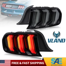 VLAND LED Tail Lights Smoked for Ford Mustang 2015-2020 US/EU Models GT V6 Coupe
