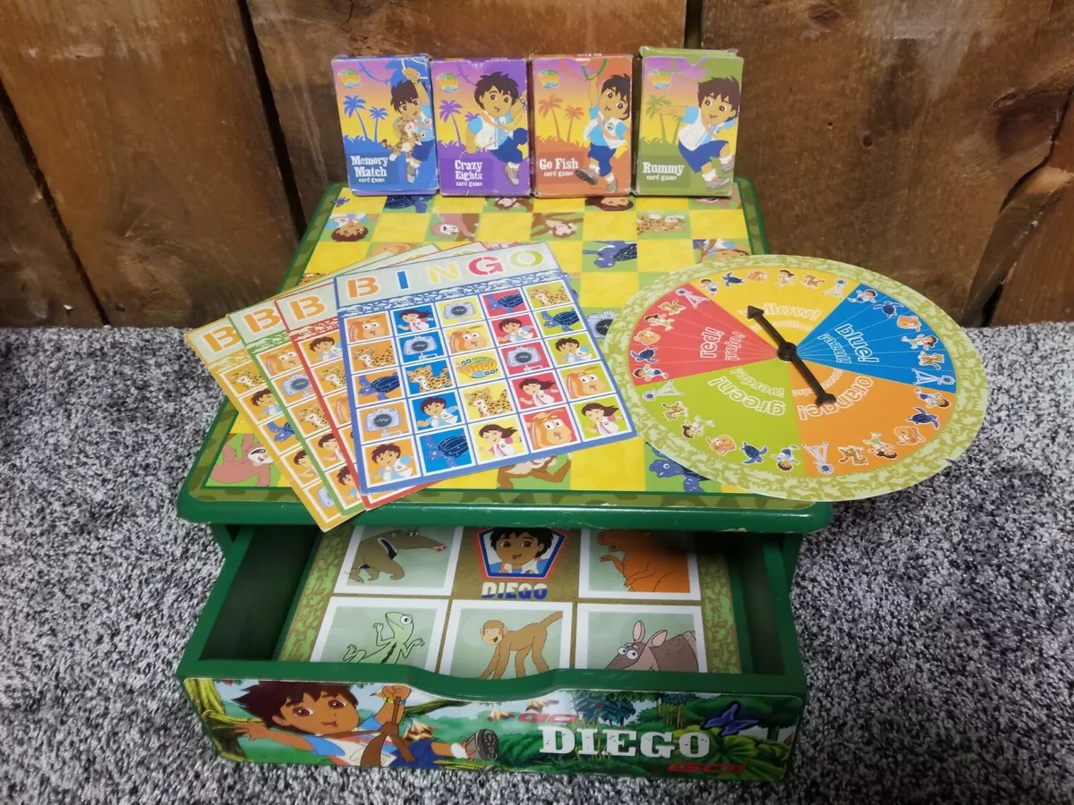 Nick Jr Diego Game House 8 Games Checkers Bingo Tic Tac Toe Dominoes Wooden BOX