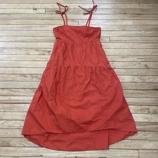 Who What Wear Midi Sundress Women S Orange Sleeveless Strappy Light Flowy