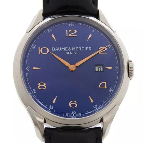 Baume & Mercier Clifton Watches M0A10420 BlueDial Stainless Steel/Embossed...