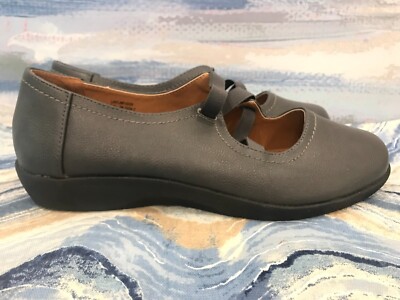 COMFORTVIEW MARY JANE STYLE SLIP ON SHOES WOMEN'S SIZE 9M DARK GRAY