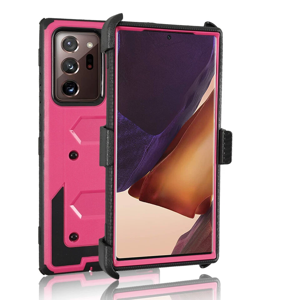 For Samsung Galaxy Note 20 Ultra/Note 20 Holster Clip Hard Kickstand Case Cover - Image 2 of 4
