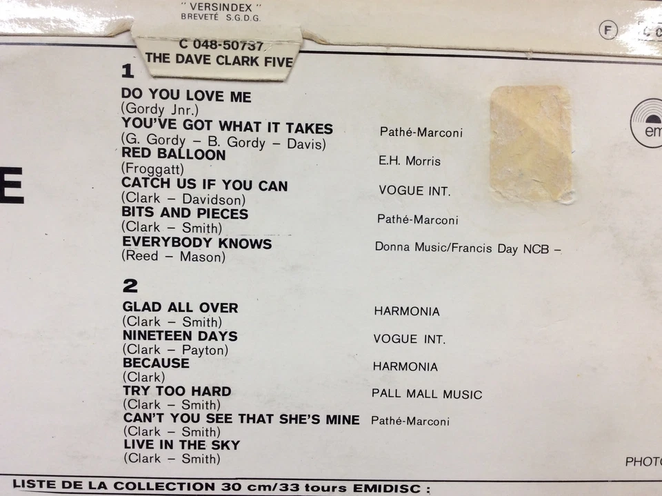 The Dave Clark Five The Best Of LP Album Vinyl Record 2C08450737 Rock 60’s FRA - Image 3 of 4