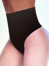 WERENA - NEW - BLACK - S -  SHAPEWEAR THONG  W/ BONES IN FRONT COMPRESSION PANTY