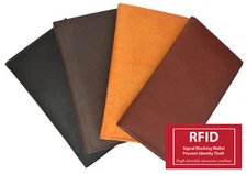 RFID Blocking Leather Bifold Long Wallet Checkbook Cover ID Credit Card Men Lady