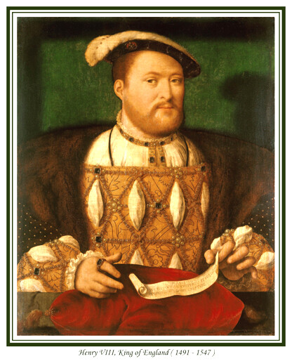 SEVEN PRINTS OF HENRY VIII, KING OF ENGLAND AND HIS SIX HOUSE OF  TUDOR