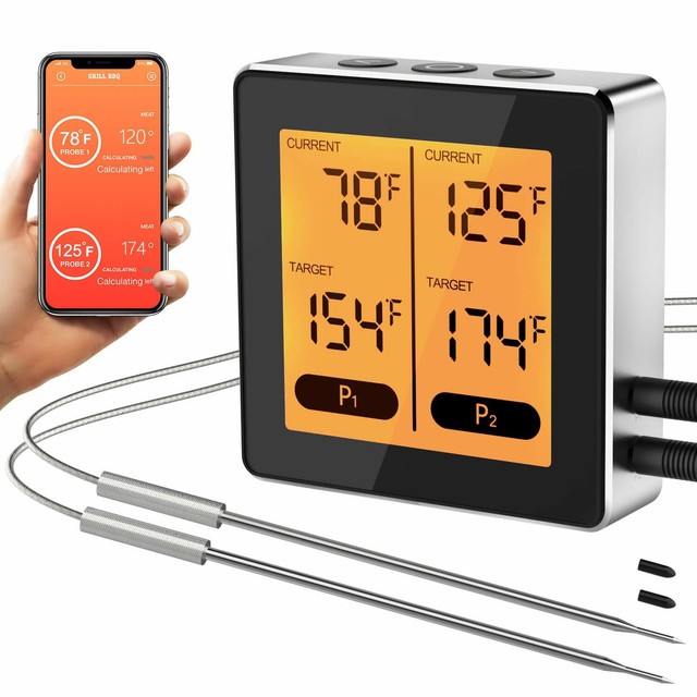 Digital Bluetooth Meat Thermometer Smart APP Remote Control 17 Types of